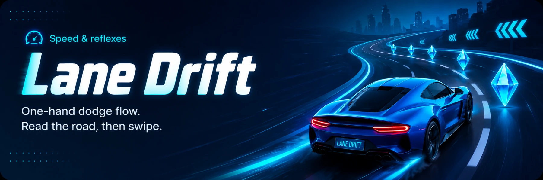 Lane Drift one-hand racing game